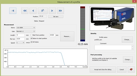 measure interrupted surfaces